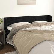 Testiera ad Orecchio Nera 203x23x78/88 cm in Velluto 3117352