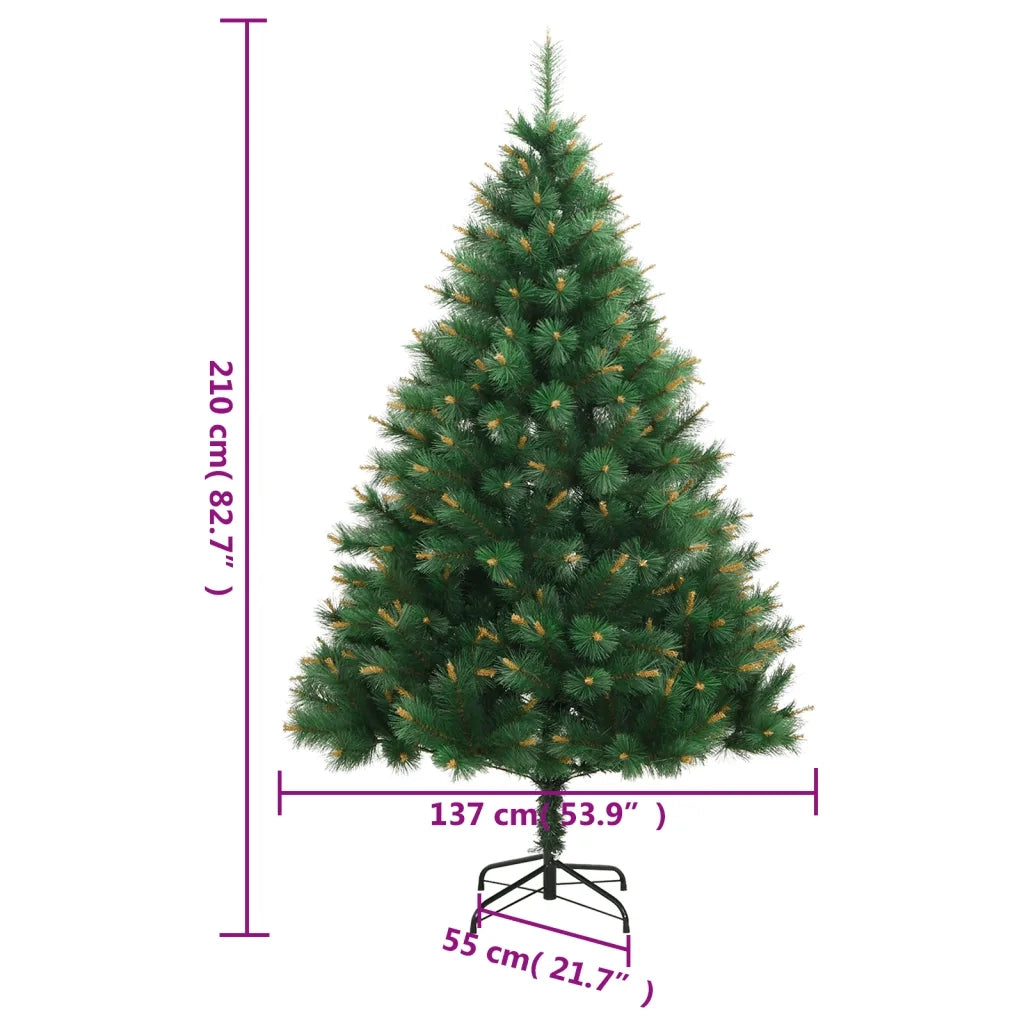 Albero di Natale Artificiale Incernierato con Base 210 cm 356753