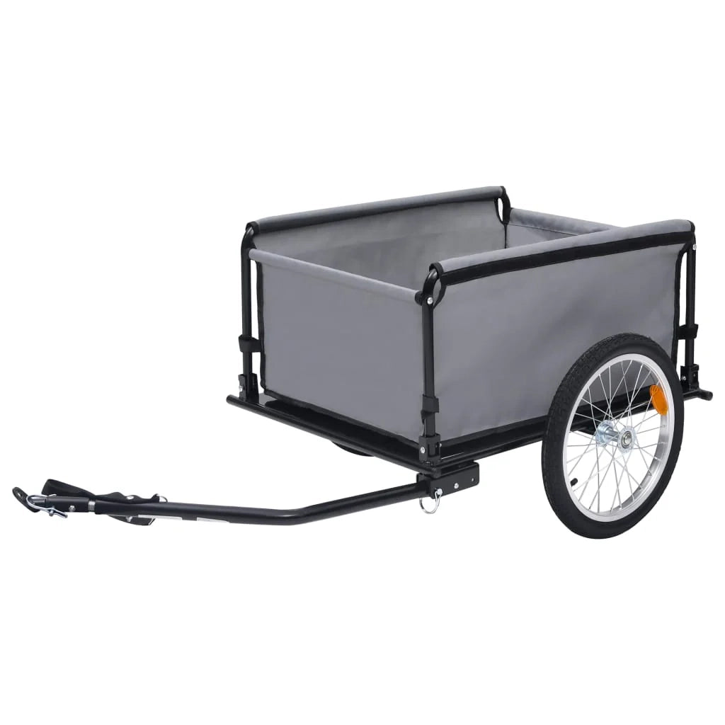Rimorchio per bicicletta grigio e arancione 65 kg 02_0021140