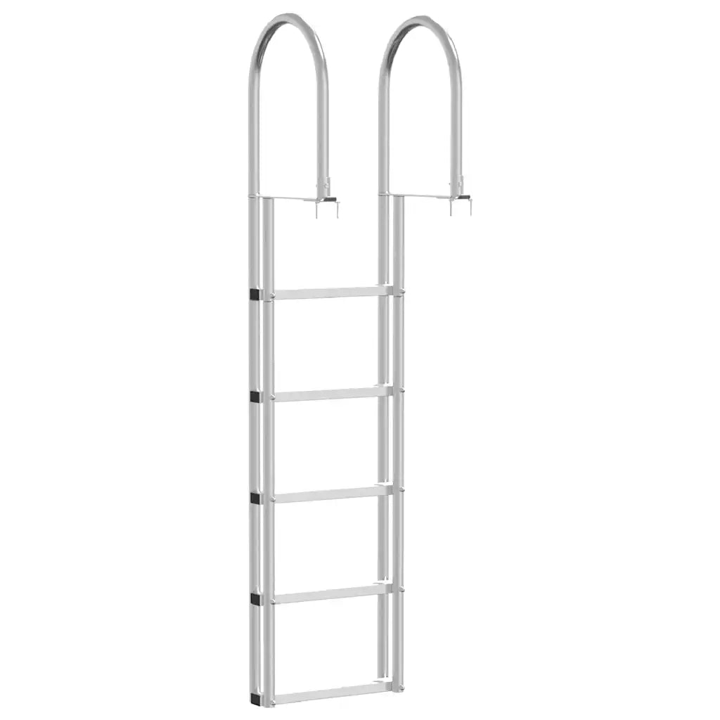 Scala da Dock a 5 Gradini Argento 45 ×11,5 ×190 cm Alluminio