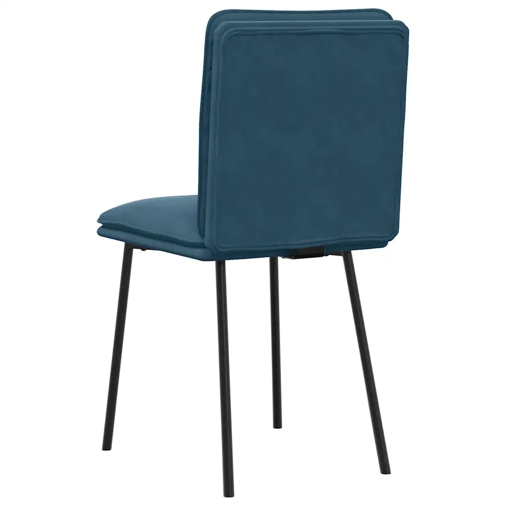 Sedie da Pranzo 6 pz Blu in Velluto 3315689
