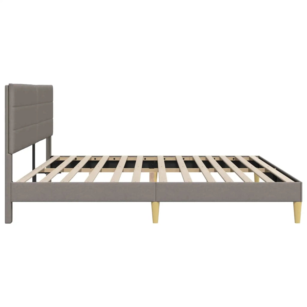 Struttura del letto con testiera-Giroletto Tortora 200 x 200 cm Tessuto 974937