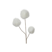 Stelo 3bulbi di pelliccia bianco H70cm