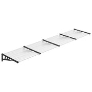 Tettoia per Porta Nero e Trasparente 396x90 cm Policarbonato CFW6969996