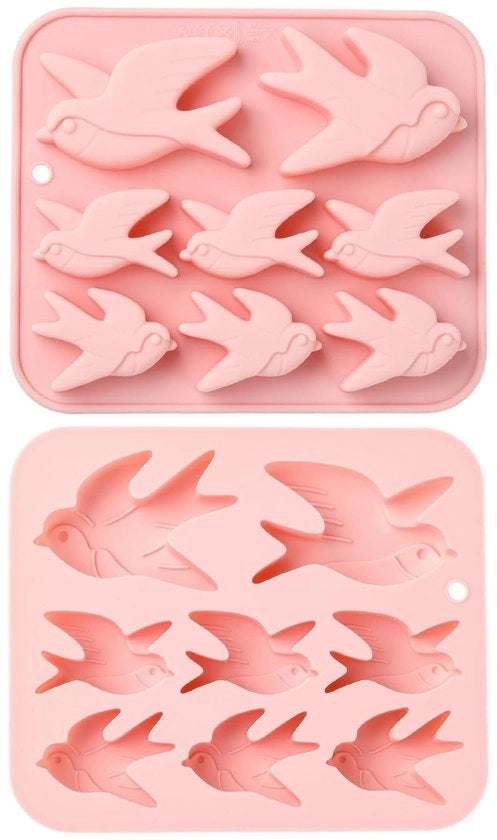 Siliconi Forma a 8 Cavità - Forme per Cioccolato a Forma di Uccello - Decorazioni per Torta - Forme per Gelato/Blocchi di Gelato - Forme per Fondant - Materiale Resistente al Calore - Forma per Cucina