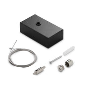 Kit Cavo E Coppa Soffitto Steel Alluminio Cromo 2M