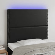 Testiera a LED nero 90x5x118/128 cm in Similpelle 3122362
