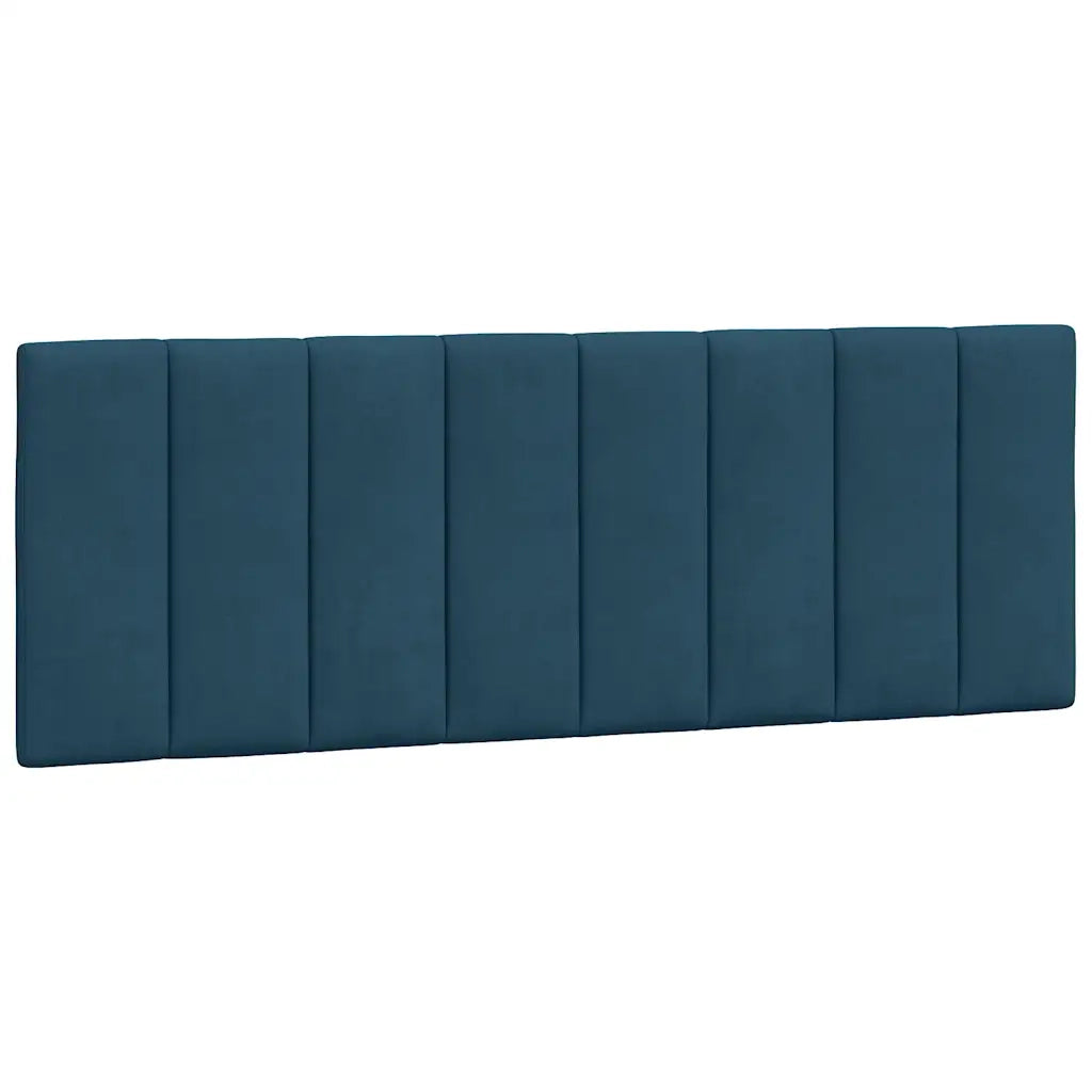 Letto con Materasso Hanko Blu 140x200 cm in Velluto
