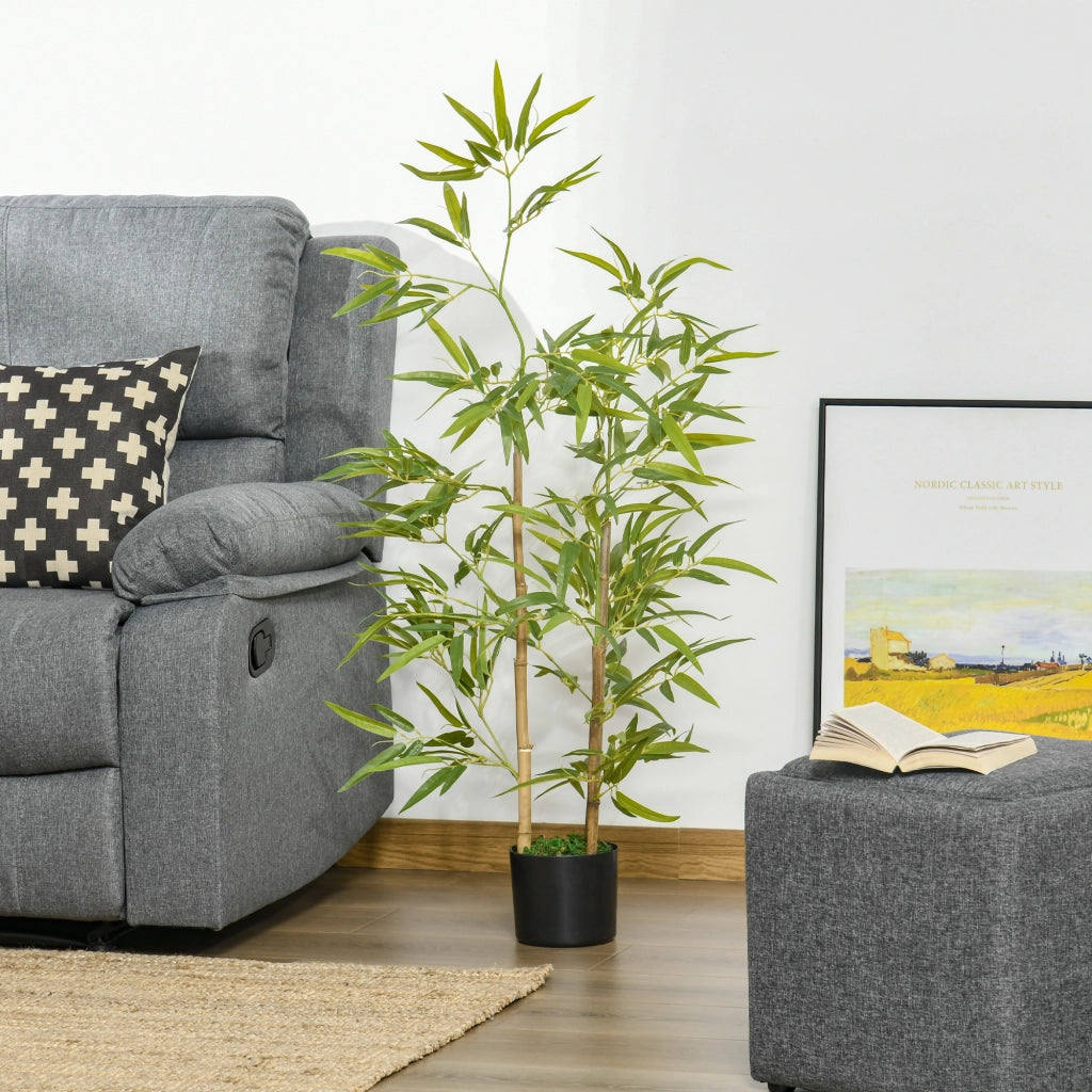 Pianta Artificiale Bamb¨´ Realistica ¨C Minimal ¨C 120 cm in Vaso