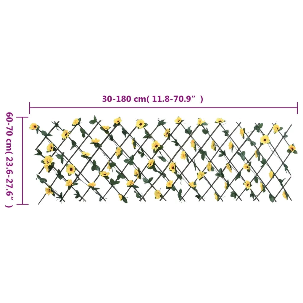 Traliccio Edera Artificiale Espandibile 5 pz Giallo 180x60 cm CFW2298581