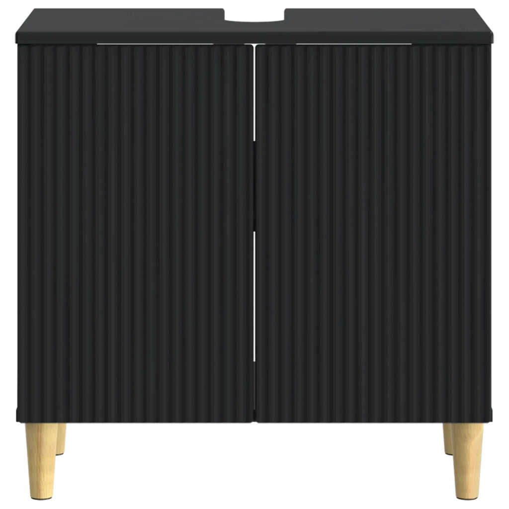 Armadio per Lavabo da Bagno ARNHEM Nero 59,5 x 31,5 x 59 cm 896566