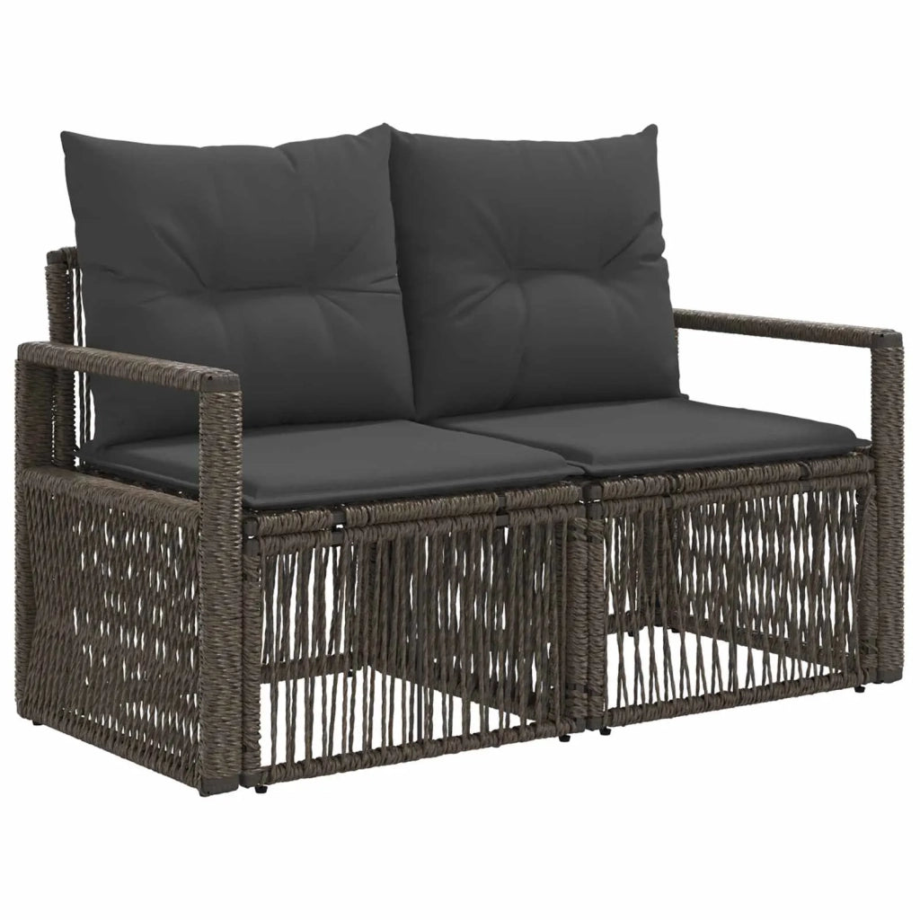Set Divano da Giardino 7 pz Grigio e Grigio Scuro polyrattan 3437099