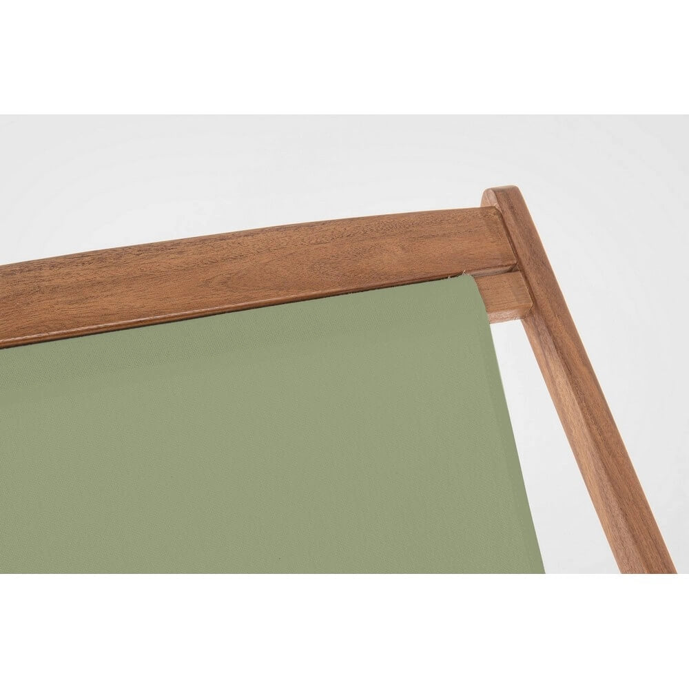 Set di 4 Sdraio Relax Pieghevoli in Legno di Acacia con Tessuto - SERENITY