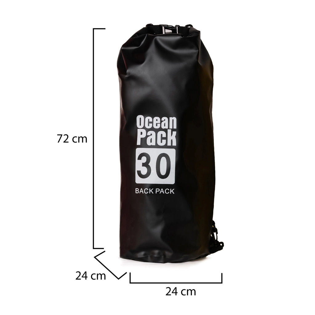 Semitame, Borsa Impermeabile Capacità 30 lt, Nero