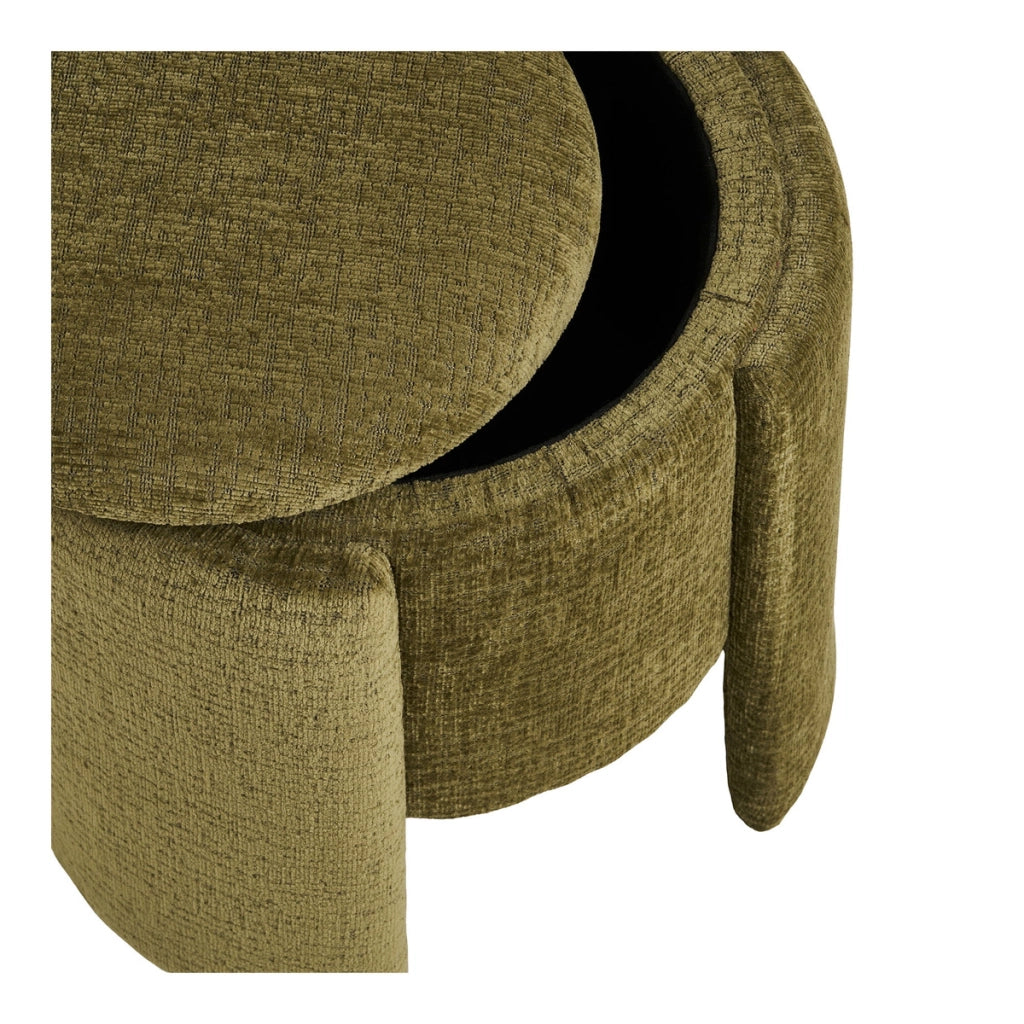 Pouf Walsdorf, Verde, Tessuto, 42x42x44 cm