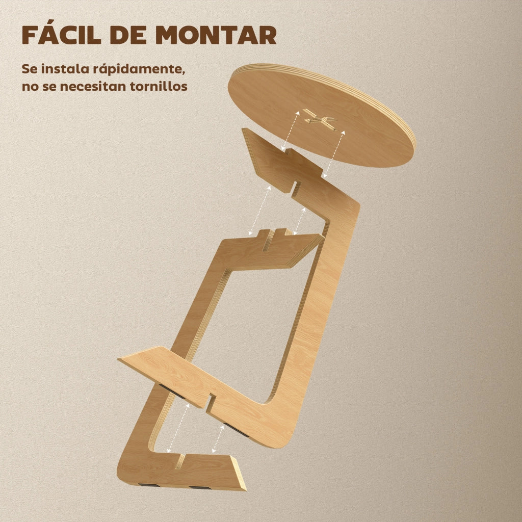 Tavolino da caff¨¨ rotondo in legno ¨C Minimal ¨C 50x50x40 cm