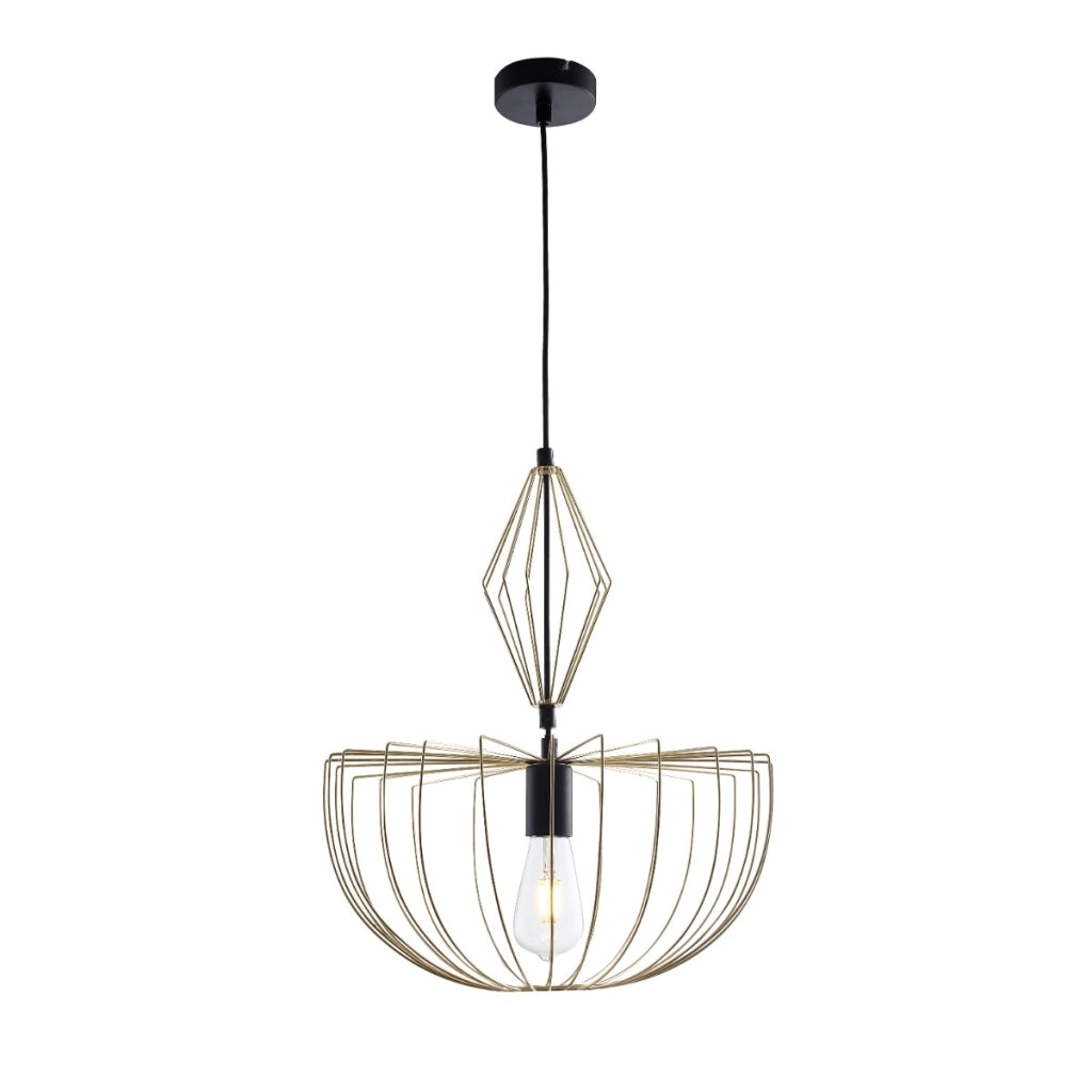 Lampada a sospensione loft oro Jasmina Ø40 E27 Polux