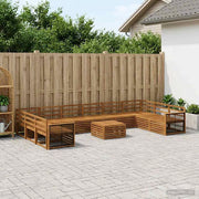Set divani 11 pz Legno di Acacia Massello 3383922