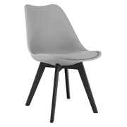 Sedia Mark scandinava grigia con gambe nere