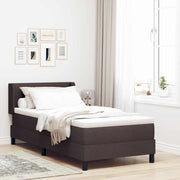 Letto a molle con testiera Marrone Scuro 200 x 80 cm Tessuto 3341072