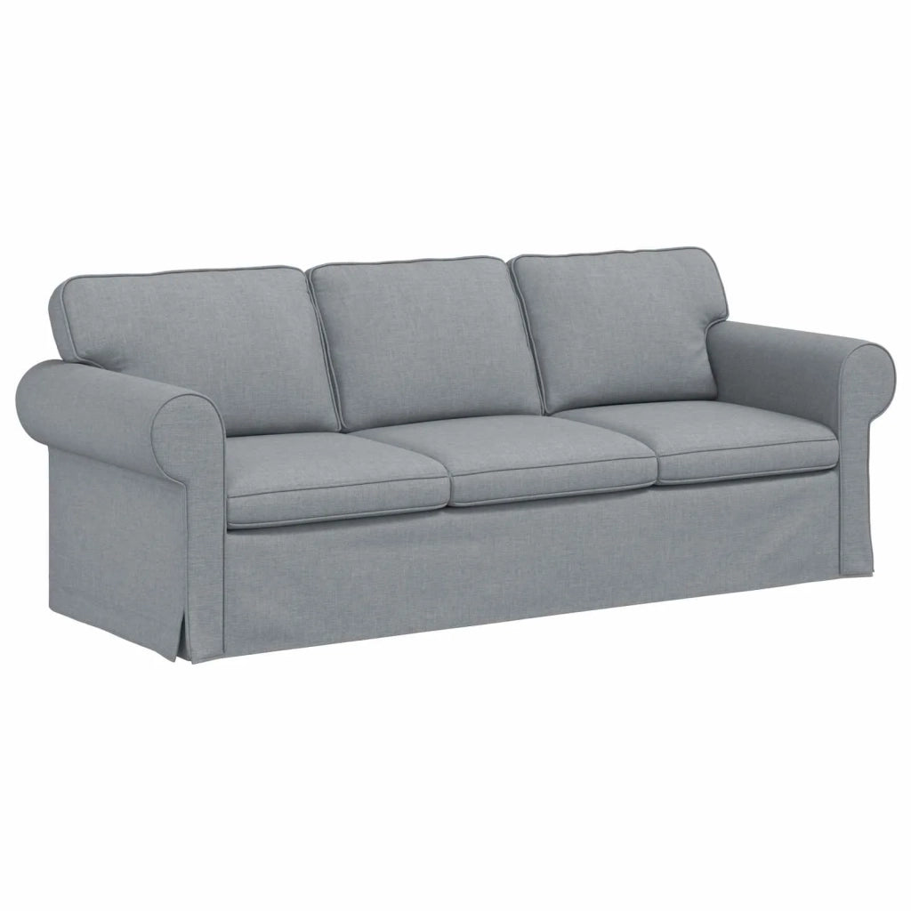 Divano Grigio chiaro 215 x 82 x 80 cm Tessuto 42024313