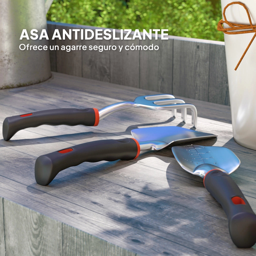 Set Giardinaggio 9 Pezzi ¨C Minimal ¨C Aluminio, Verde, Leggero