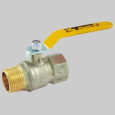 VALVOLA SFERA GAS M/F LEVA ACCIAIO  1 MOP5     TIEMME