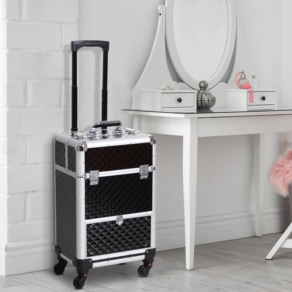 Valigetta trucco trolley ¨C Minimal ¨C nero 34x25x62 cm