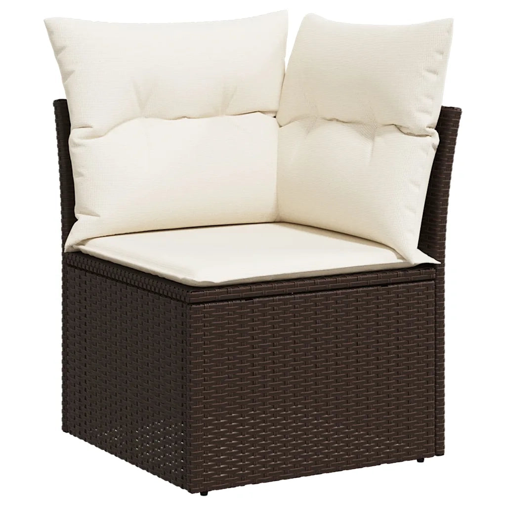 Set Divano da Giardino 6 pz con Cuscini Marrone in Polyrattan 3268533