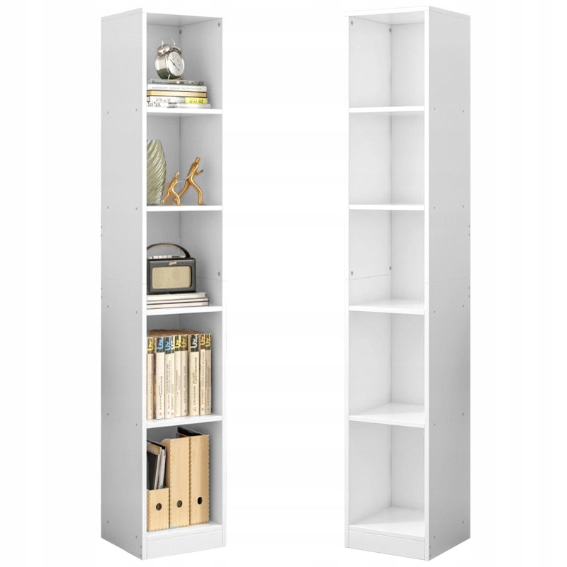 Scaffale alto per libri e raccoglitori, ufficio, salotto, bianco, loft, 182 cm
