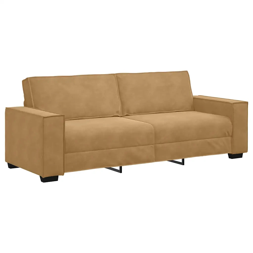 Set di Divani 2 pz con Cuscini Marrone in Velluto 3324707