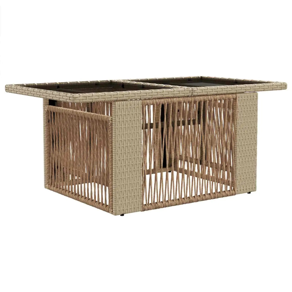 Set Divano da Giardino 7 pz Beige e Bianco Crema polyrattan 3436596