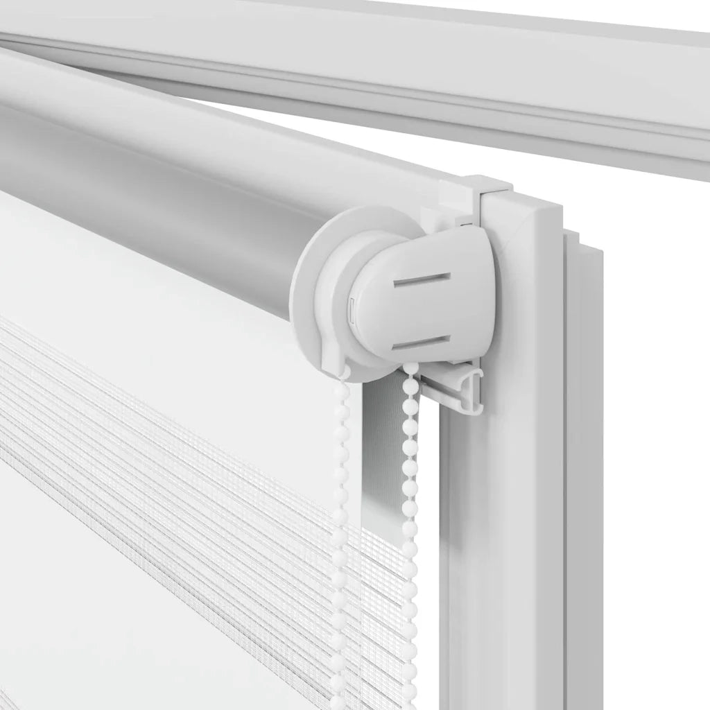 Tenda a rullo zebrata 100,9x175 cm Larghezza tessuto 96,7 cm bianco 240210
