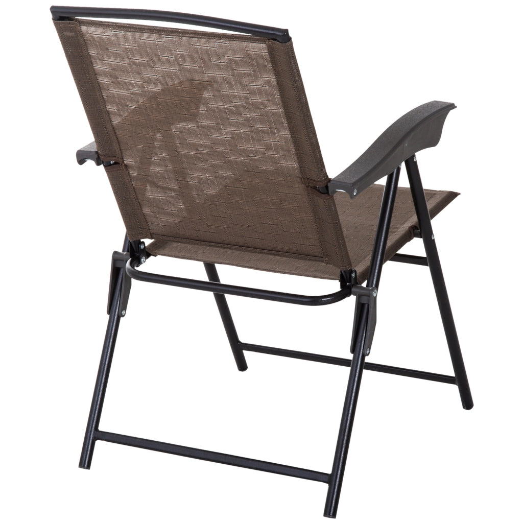 Set Giardino 3 Pezzi con Sedie Pieghevoli e Tavolo Rotondo ¨C Minimal ¨C Grigio