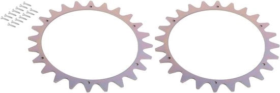 Tractiewielspikes in RVS - Antislip - 225 mm - Compatibile con WR153E WR155E WR147E.1 WR148E - Adatto per Robotmaaier L - RVS - 1 paio.