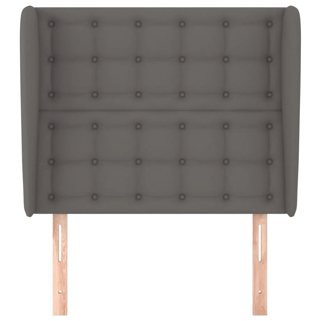 Testiera ad Orecchio-Testata con Orecchie Grigia 83x23x118/128 cm in Similpelle 191593