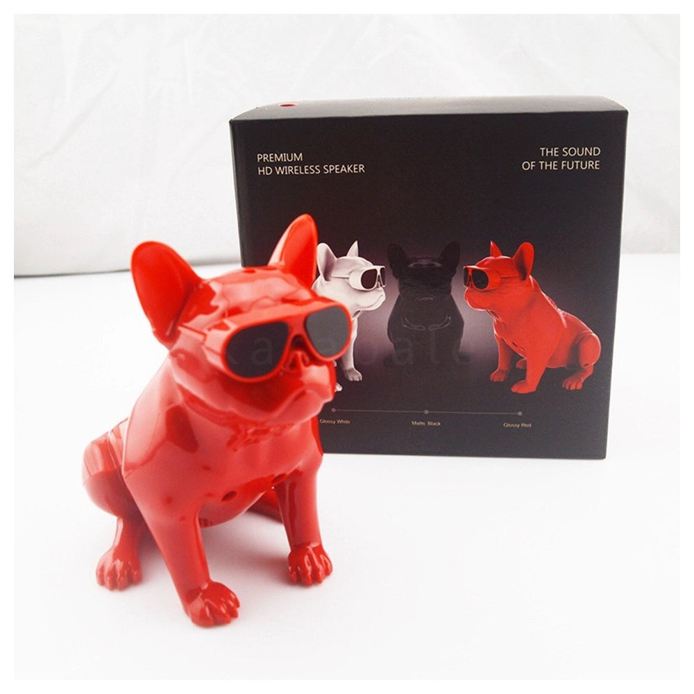 Trade Shop - Mini Cassa Speaker Bluetooth 4.2 Tws Bulldog Francese Usb Stereo Wireless -