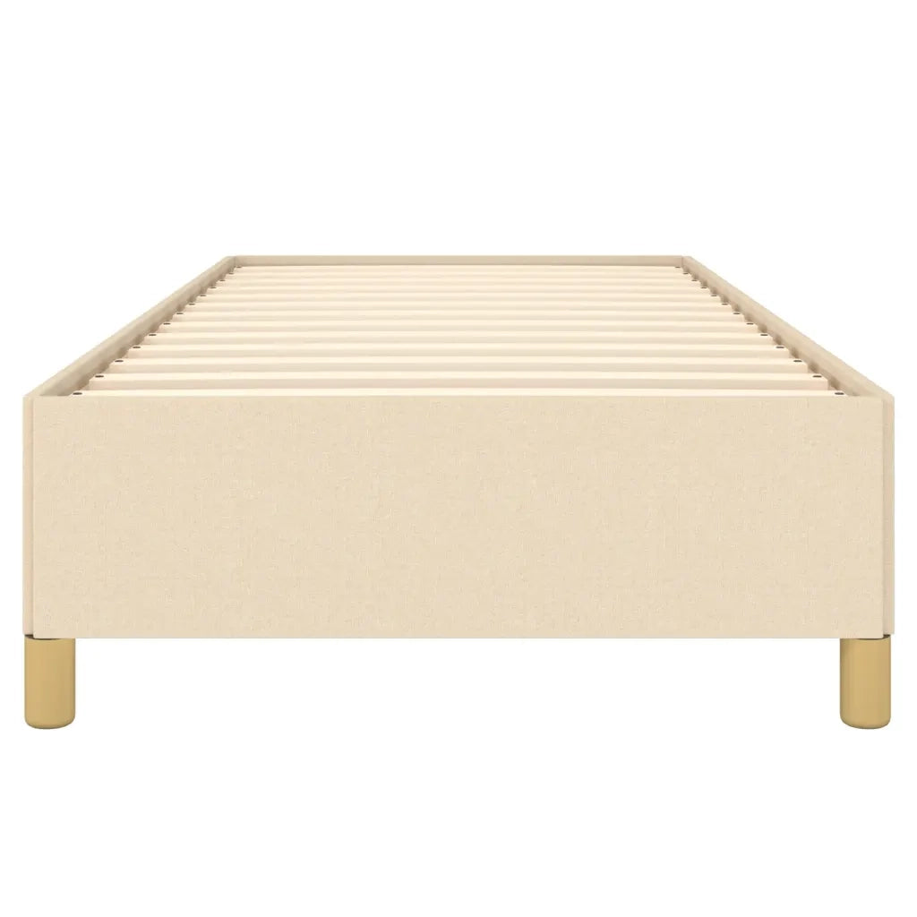 Letto singolo | Letto per adulti | Giroletto senza Materasso Crema 90x200 cm in Tessuto