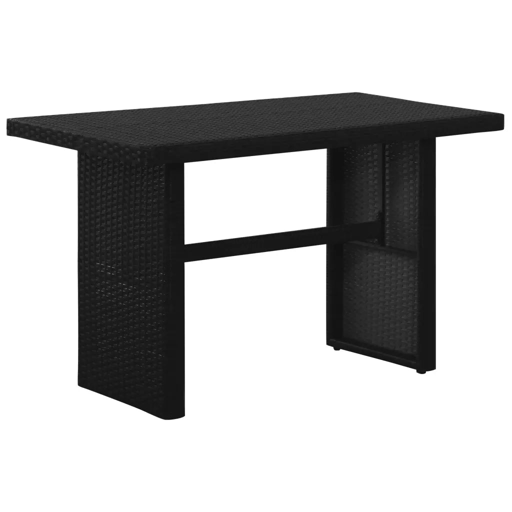 Set Divani da Giardino 3 pz con Cuscini in Polyrattan Nero 43913