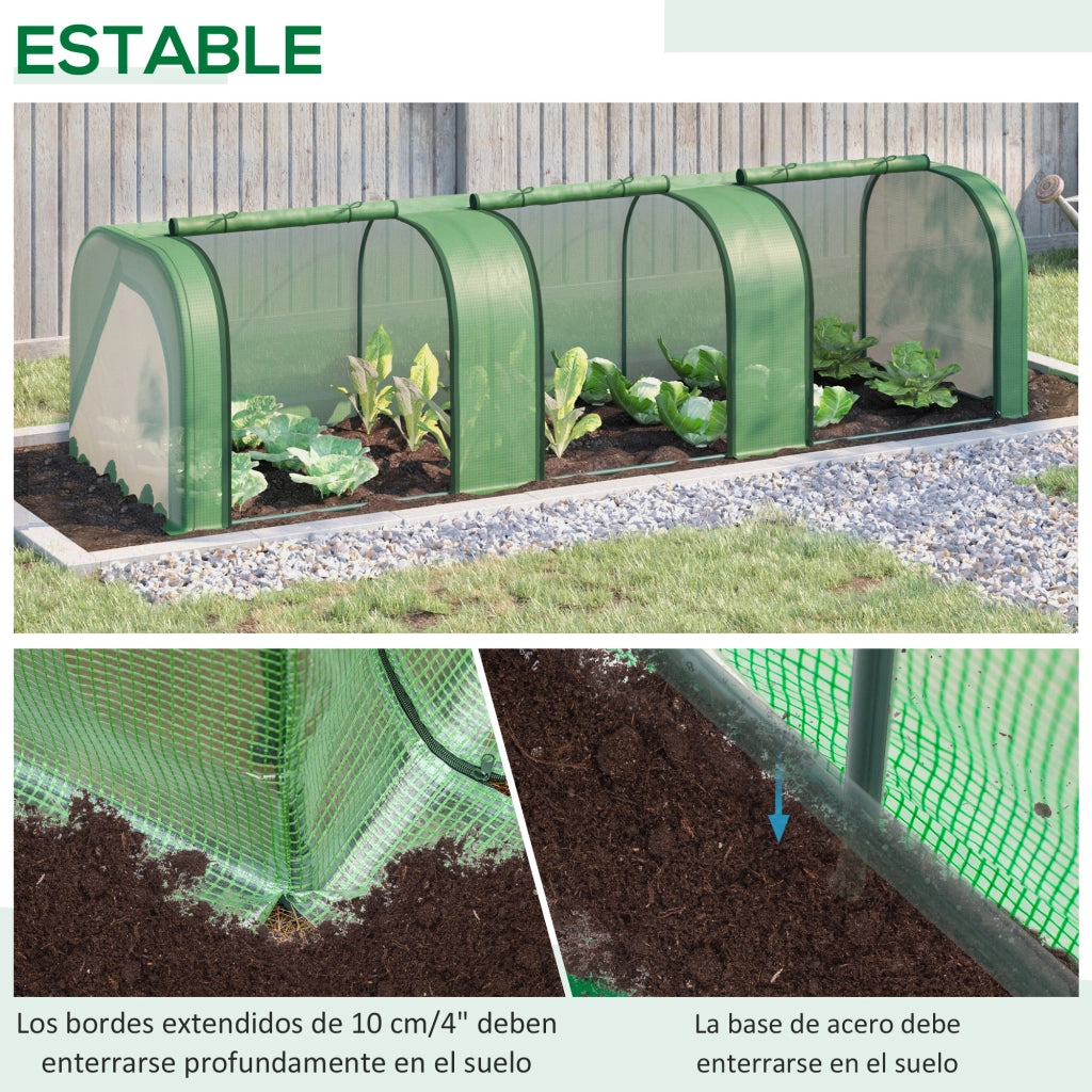 Mini Serra da Giardino ¨C zephmum ¨C Verde 295x100x80 cm
