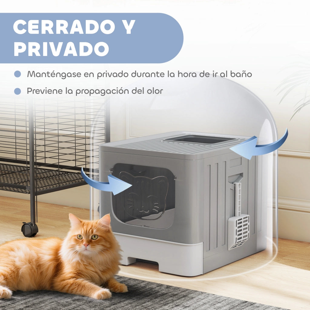 Arenero per Gatti Pieghevole ¨C Minimal ¨C Grigio
