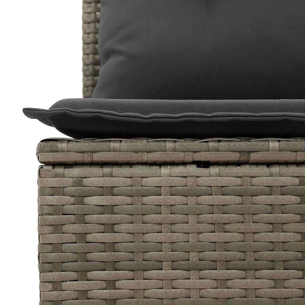 Set Divano da Giardino con cuscino 9 pcs Grigio polyrattan 3348975