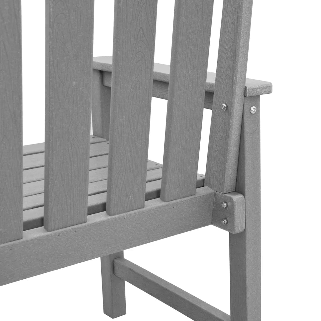 Sedia da pranzo da giardino 2 pcs Grigio chiaro HDPE 42006606
