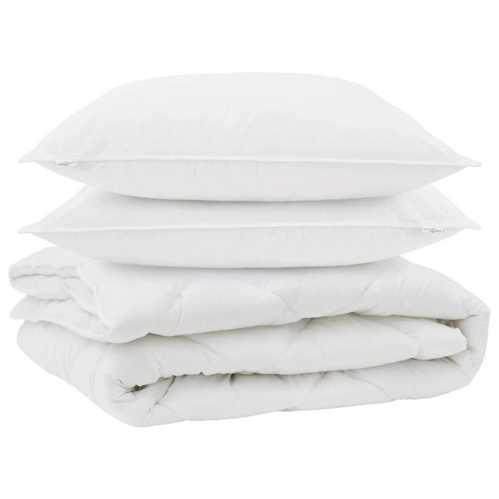 Piumone | Duvet per tutte le stagioni 3 pz Bianco Microfibra
