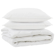 Piumone | Duvet per tutte le stagioni 3 pz Bianco Microfibra