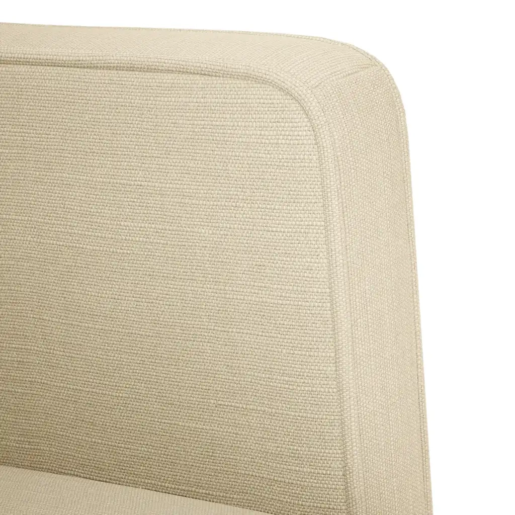 Divano Sedia con Braccioli-Poltrona-Sofa Relax Crema 53 cm in Tessuto