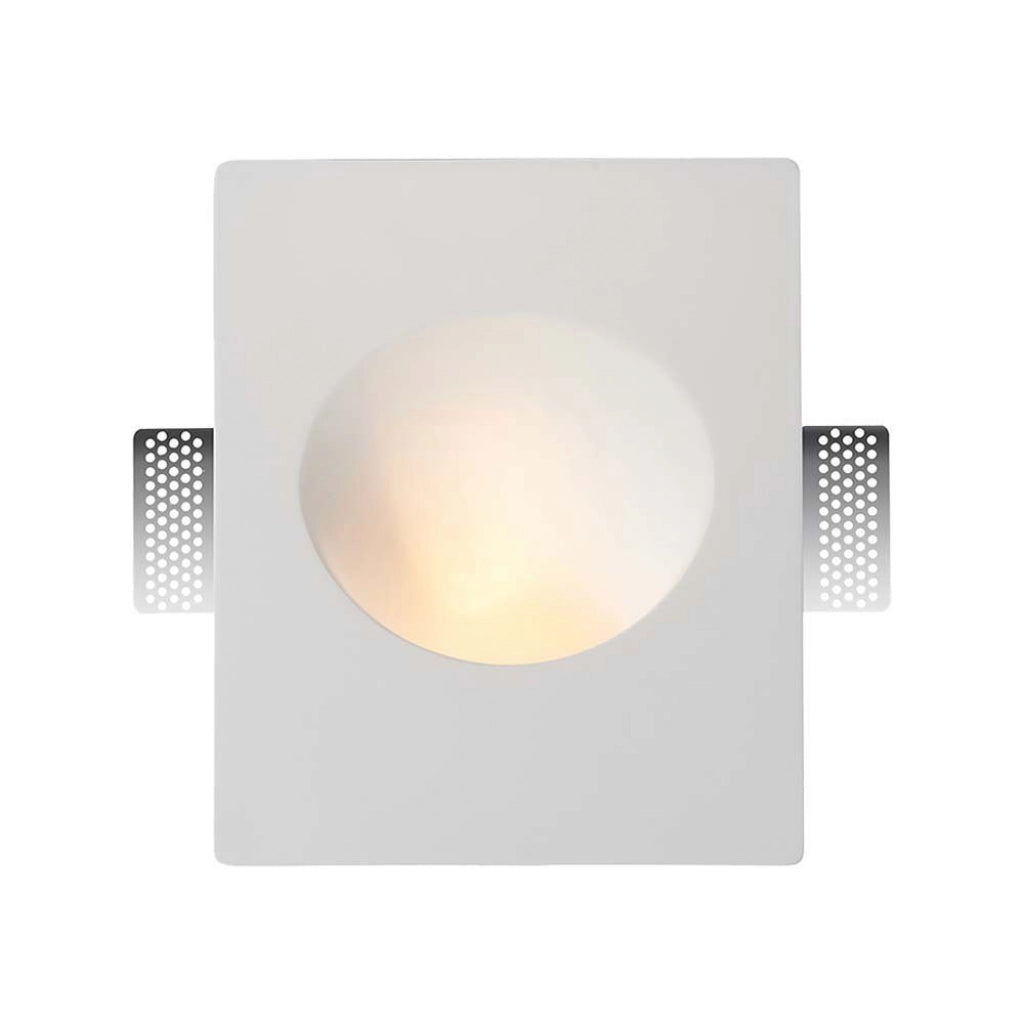Portafaretto in Gesso da Incasso GU10 Quadrato Colore Bianco Verniciabile SKU 6771