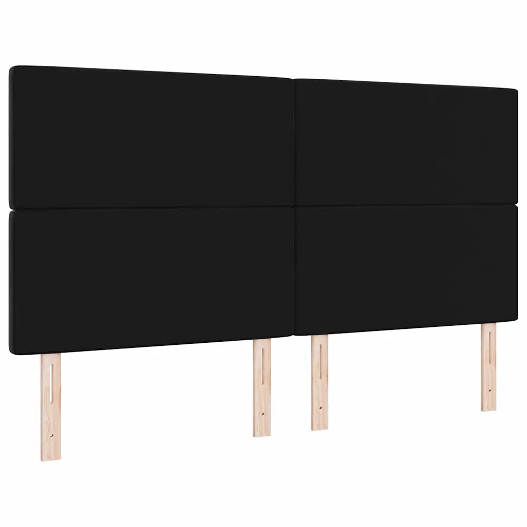 Testiera LED con luci a strisce a LED Nero 90 cm Velluto 3338374