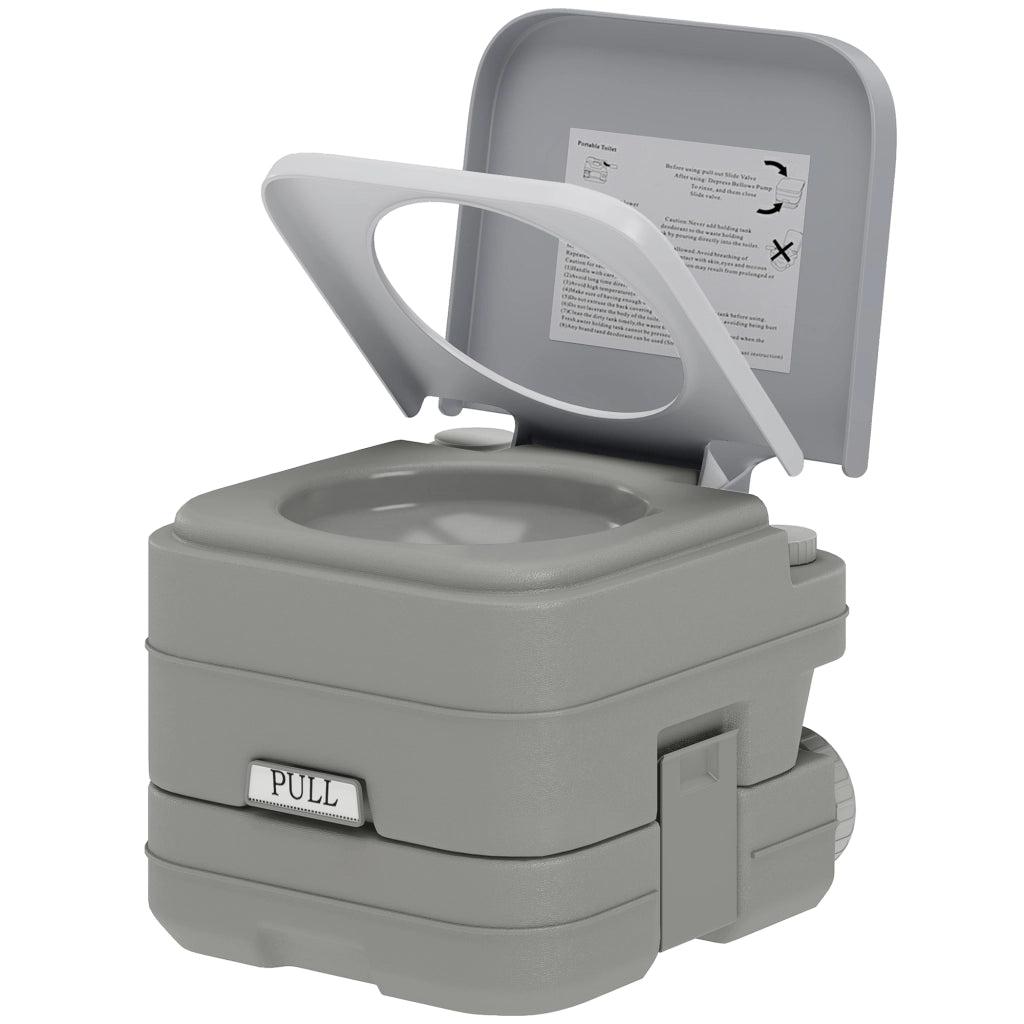 WC Portatile con Doppio Serbatoio ¨C Minimal ¨C 36x42x30 cm Grigio