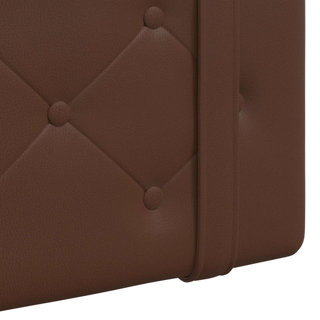 Testiera | Testata sospesa Con luce LED Marrone Similpelle